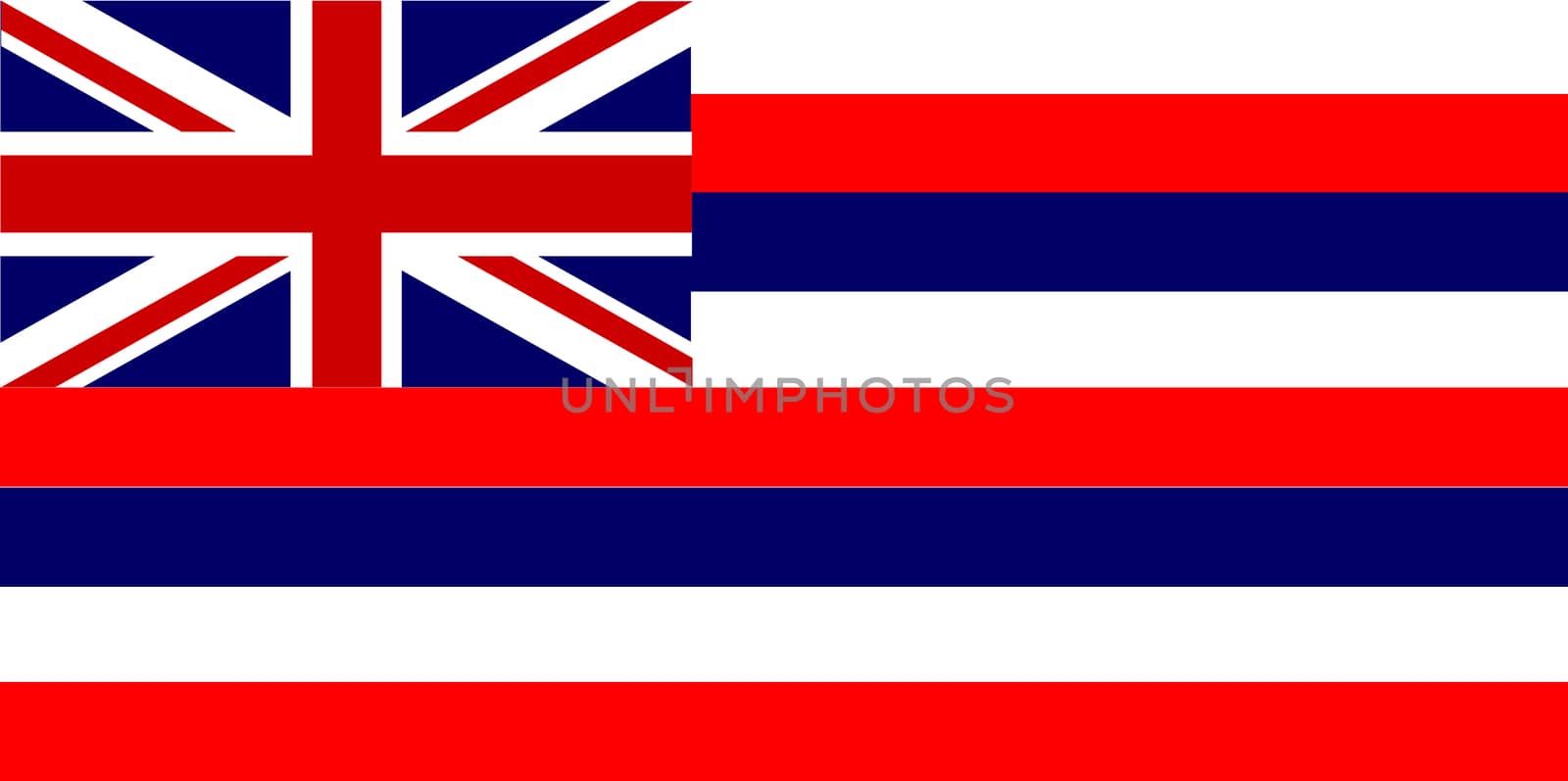 The flag of the United State state of Hawaii