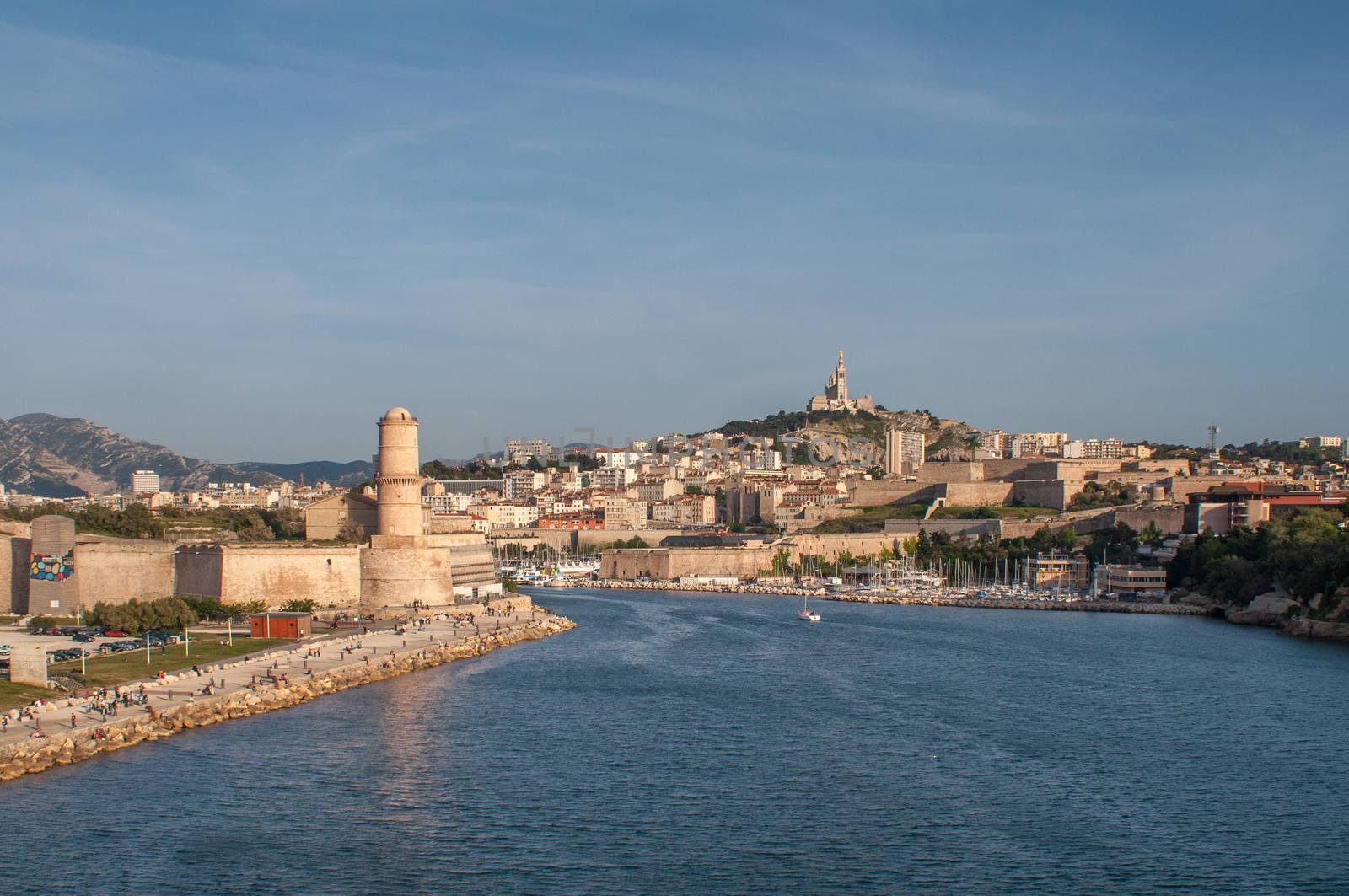 entrance to the old port of Marseille, France