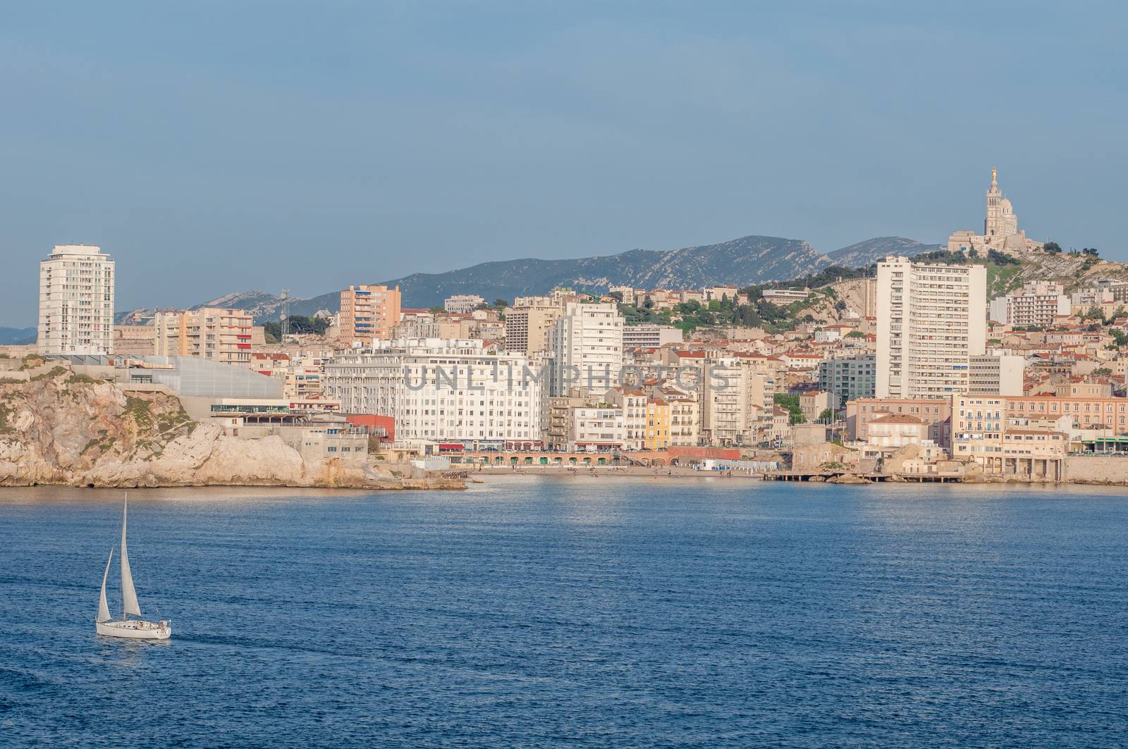 entrance to the old port of Marseille, France