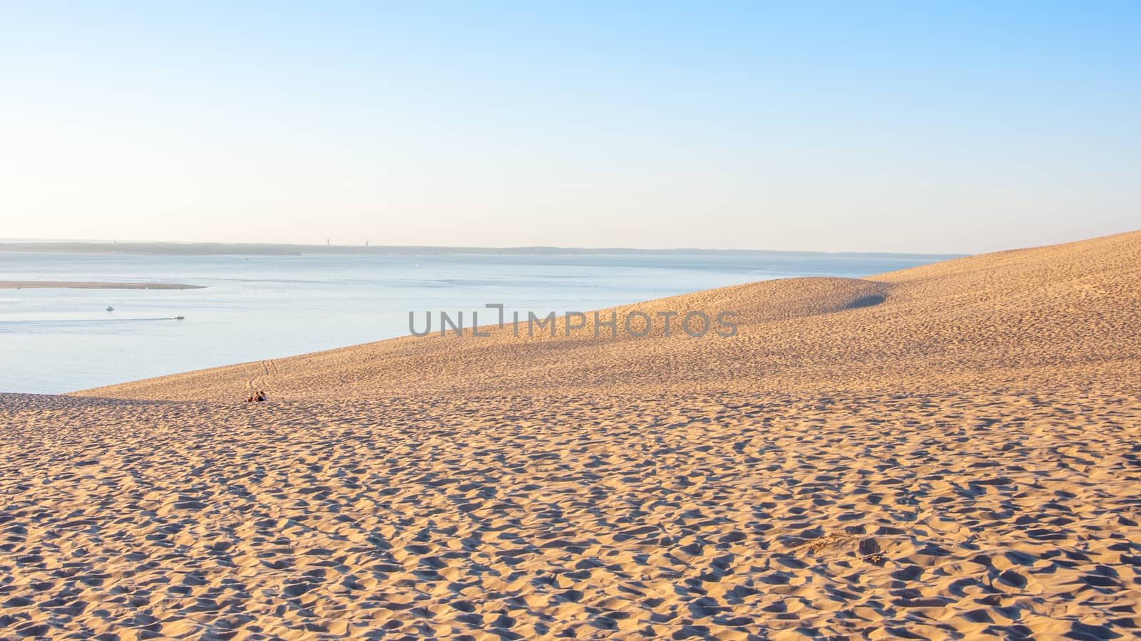 setting sun on the pillat dune in the Arcachon basin, France