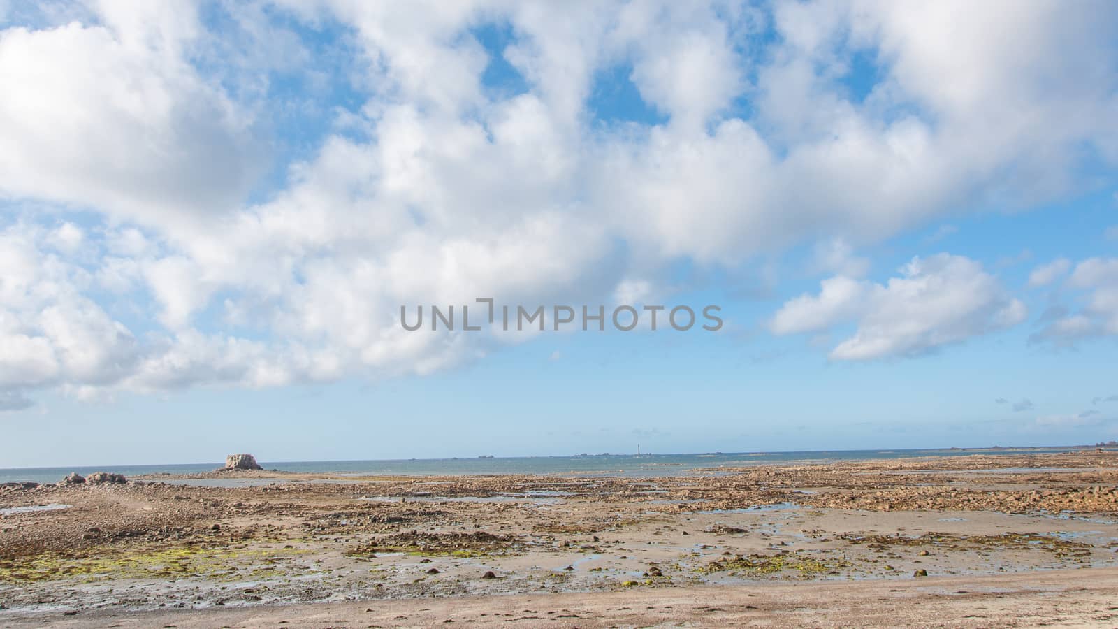 Breton stones and landscapes, Brittany coast, France