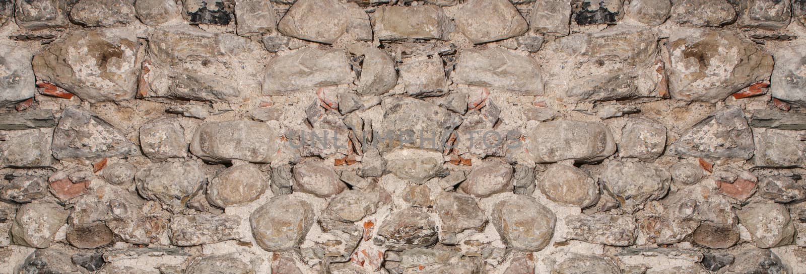 Old stone wall of old European building. Great for background use with copy space