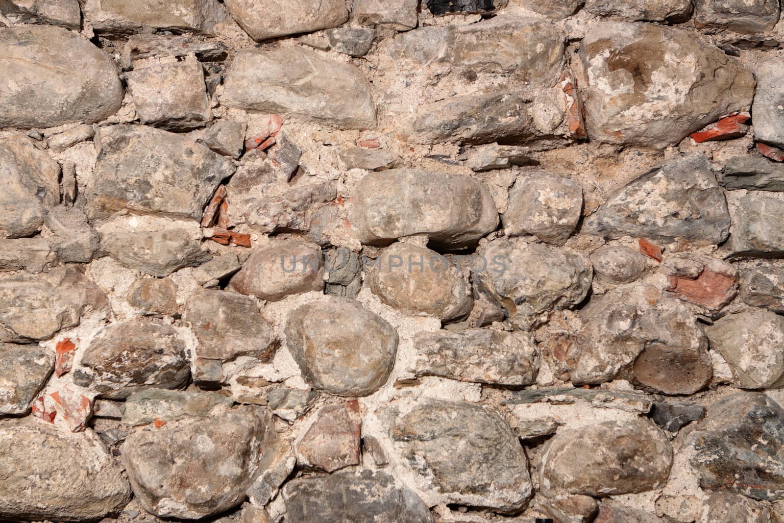 Old stone wall of old European building. Great for background use with copy space
