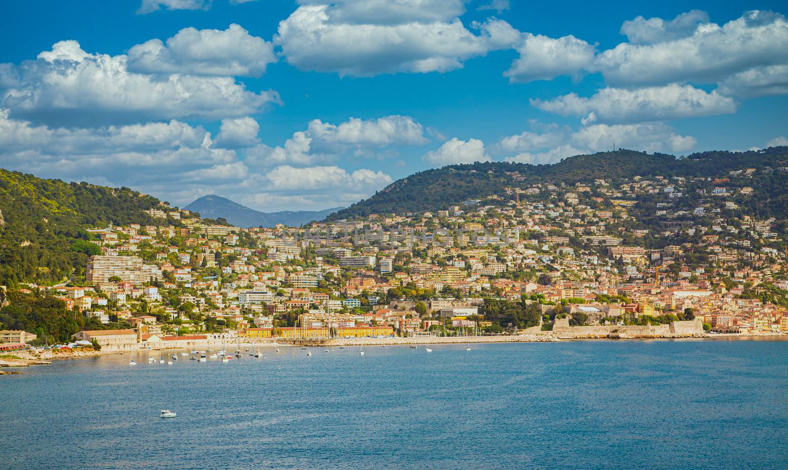 Luxury condos on the coastal hillsides of the South of France