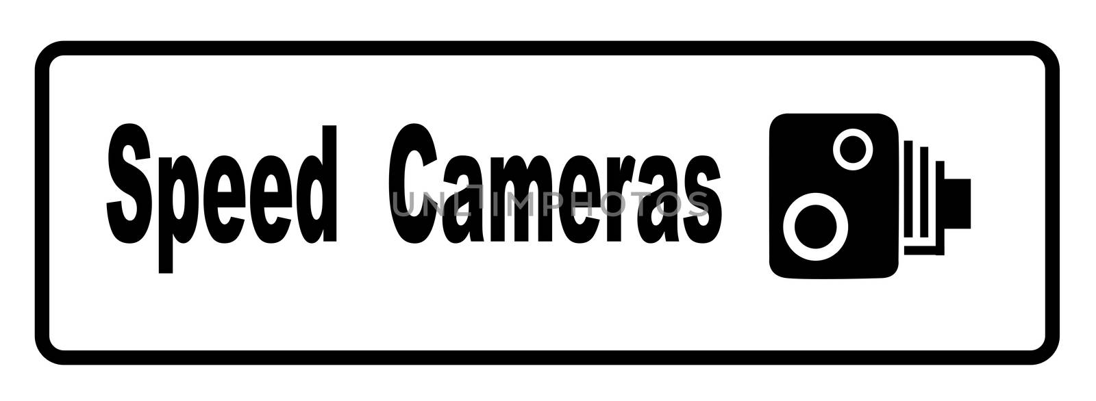 A traditional speeding camera warning sign