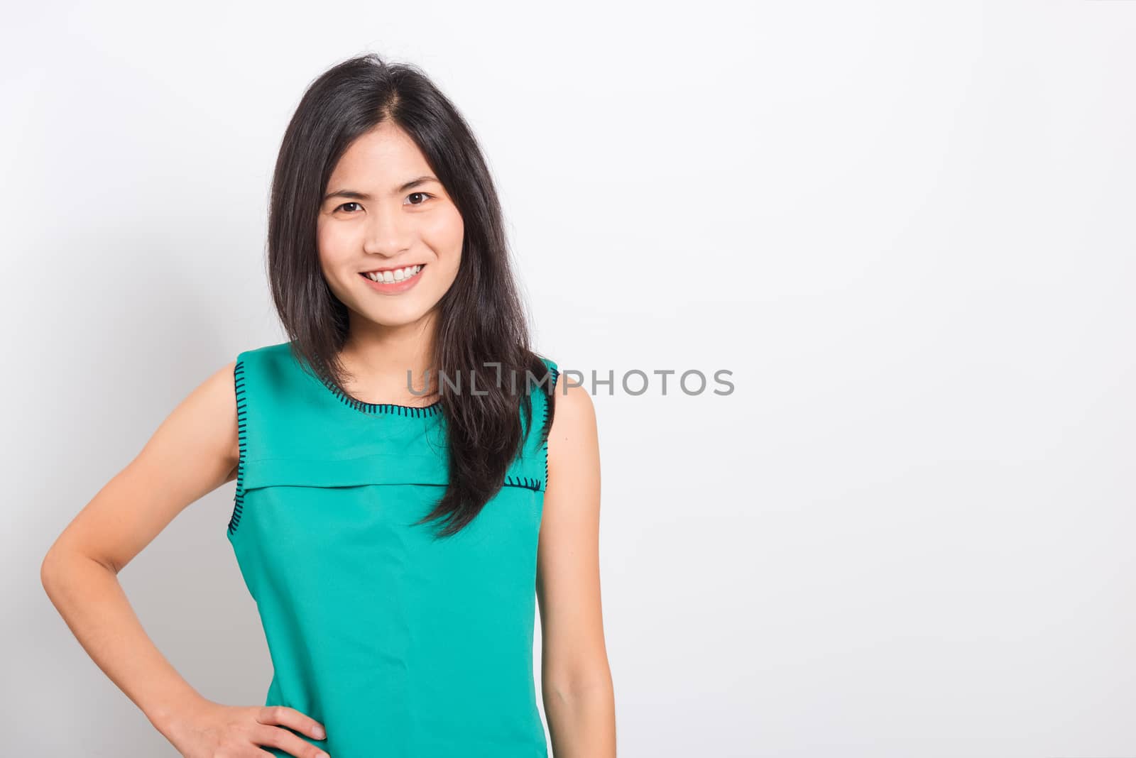 Portrait Asian beautiful young woman by Sorapop