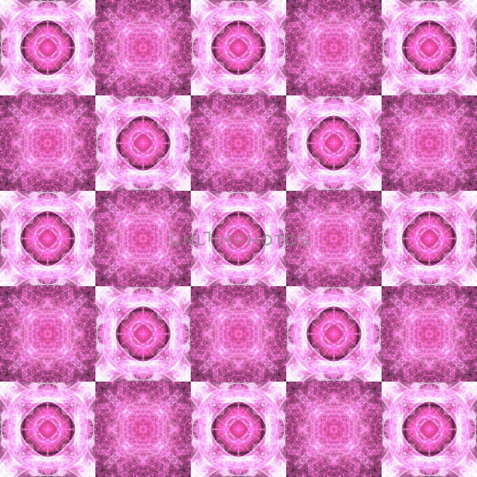 Fractal seamless creative pattern in pink colors by amekamura