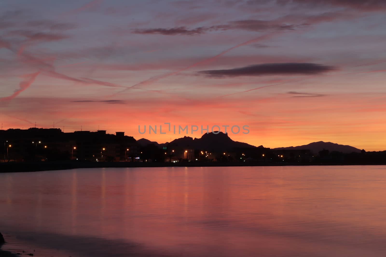 Sunset in Denia from the port
