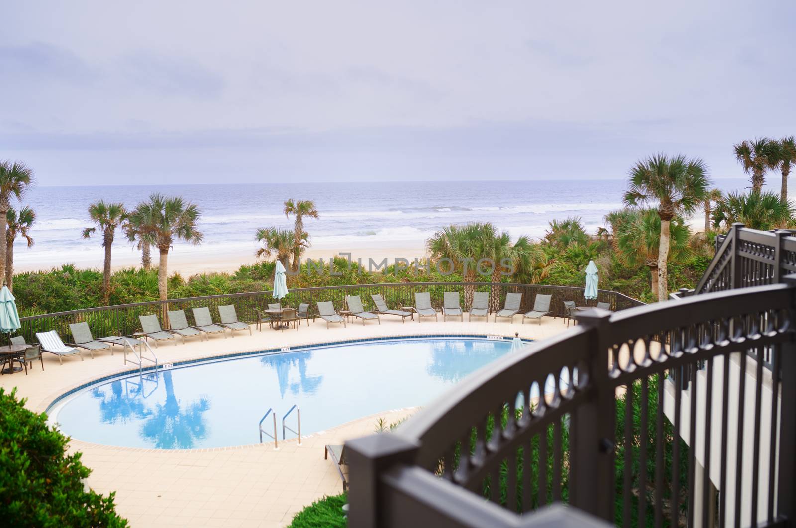 Swimming pool at the Atlantic Ocean