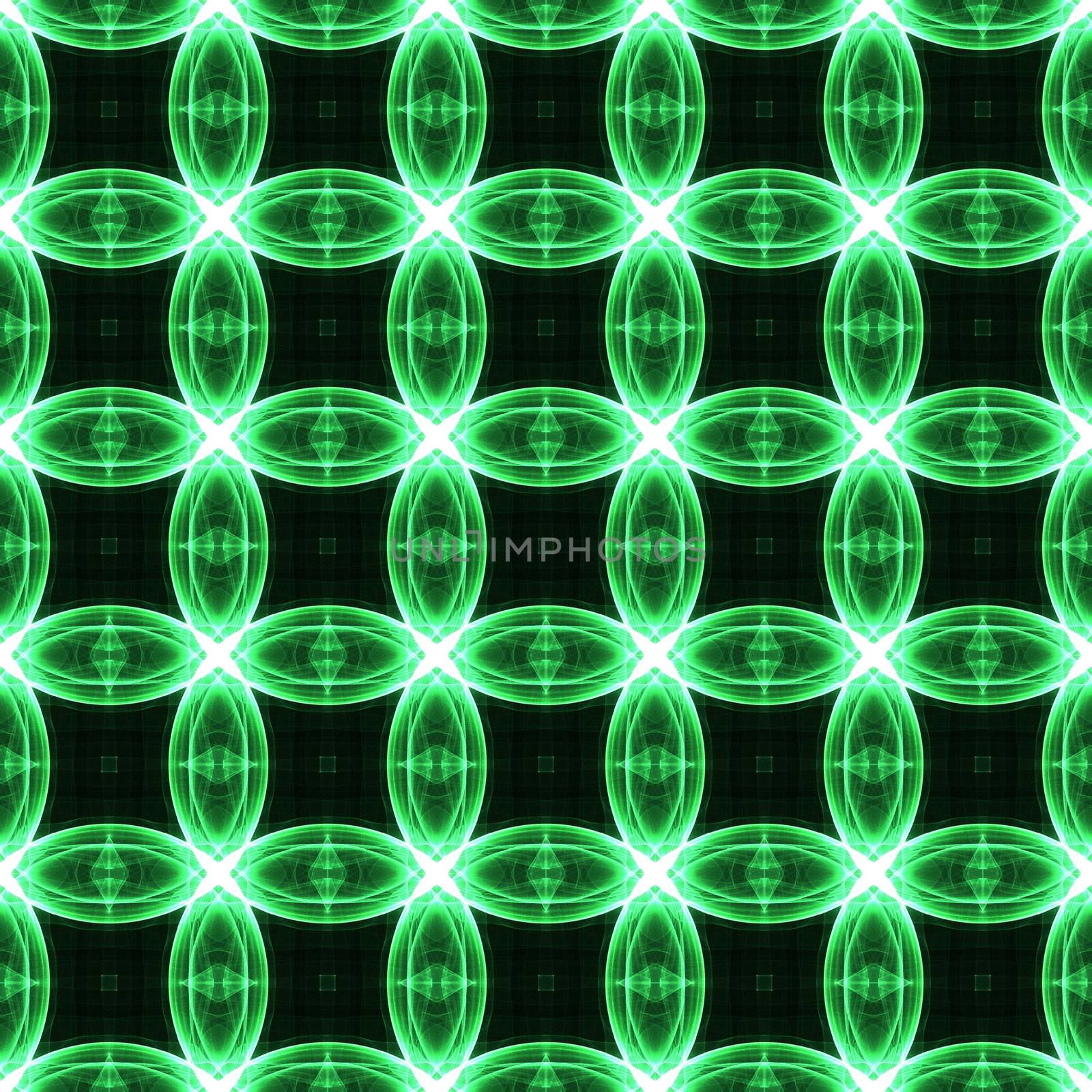 Fractal seamless creative pattern in green colors by amekamura