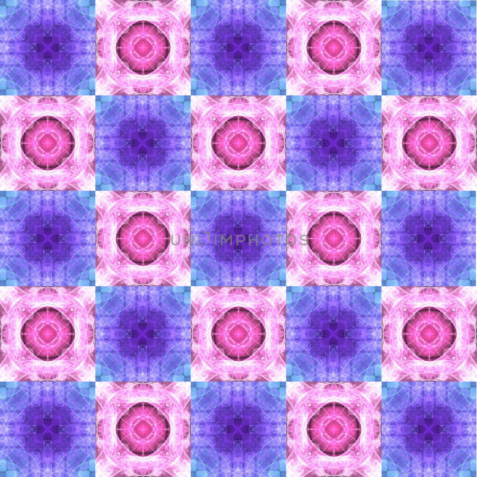 Fractal seamless creative pattern in violet colors by amekamura
