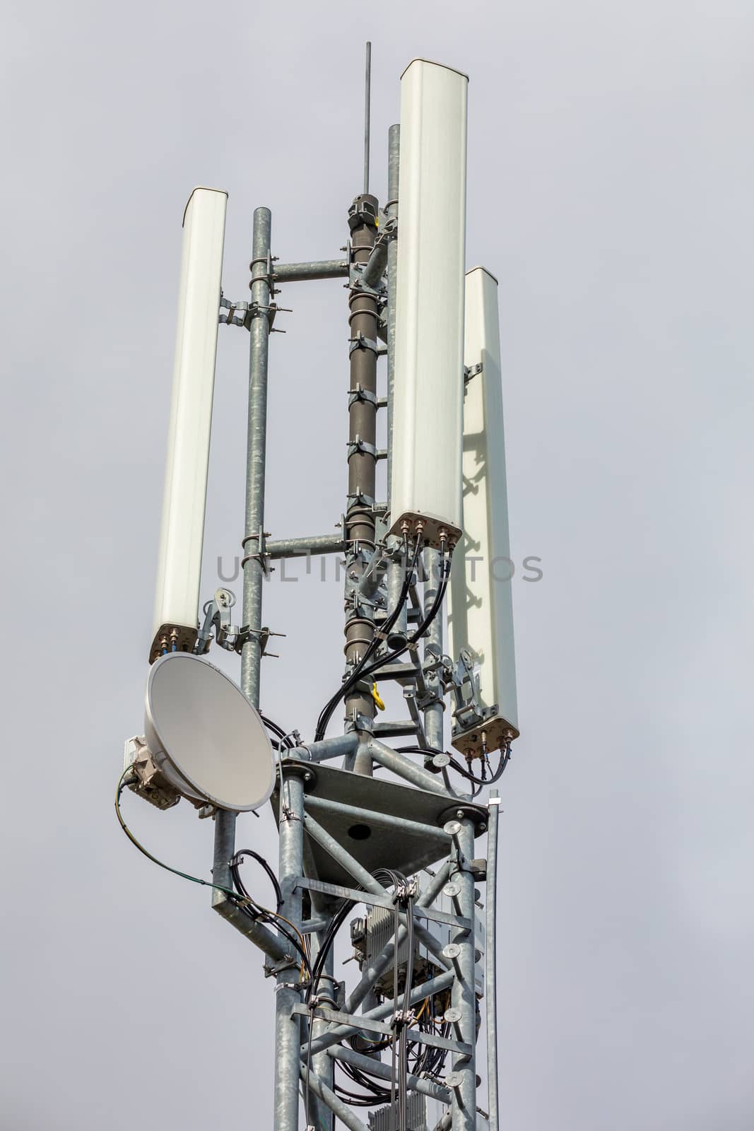 Wireless communication tower with antenna by artush