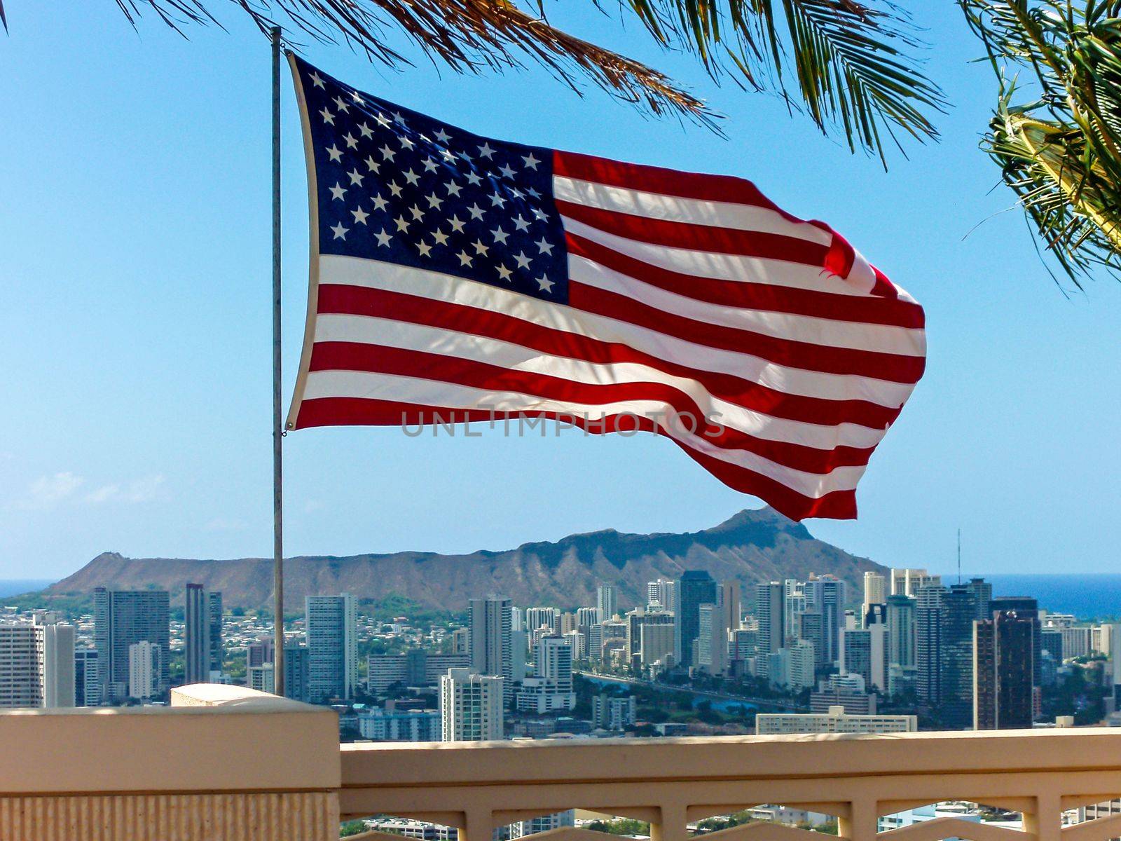 American flag punchbowl crater memorial by charleshester