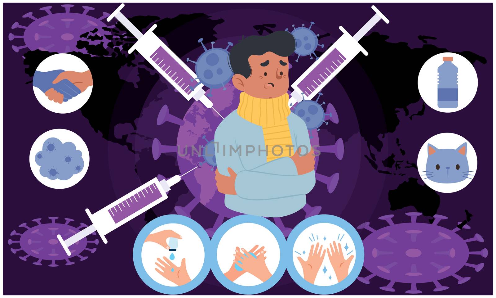 vaccination for virus infection around the world by aanavcreationsplus