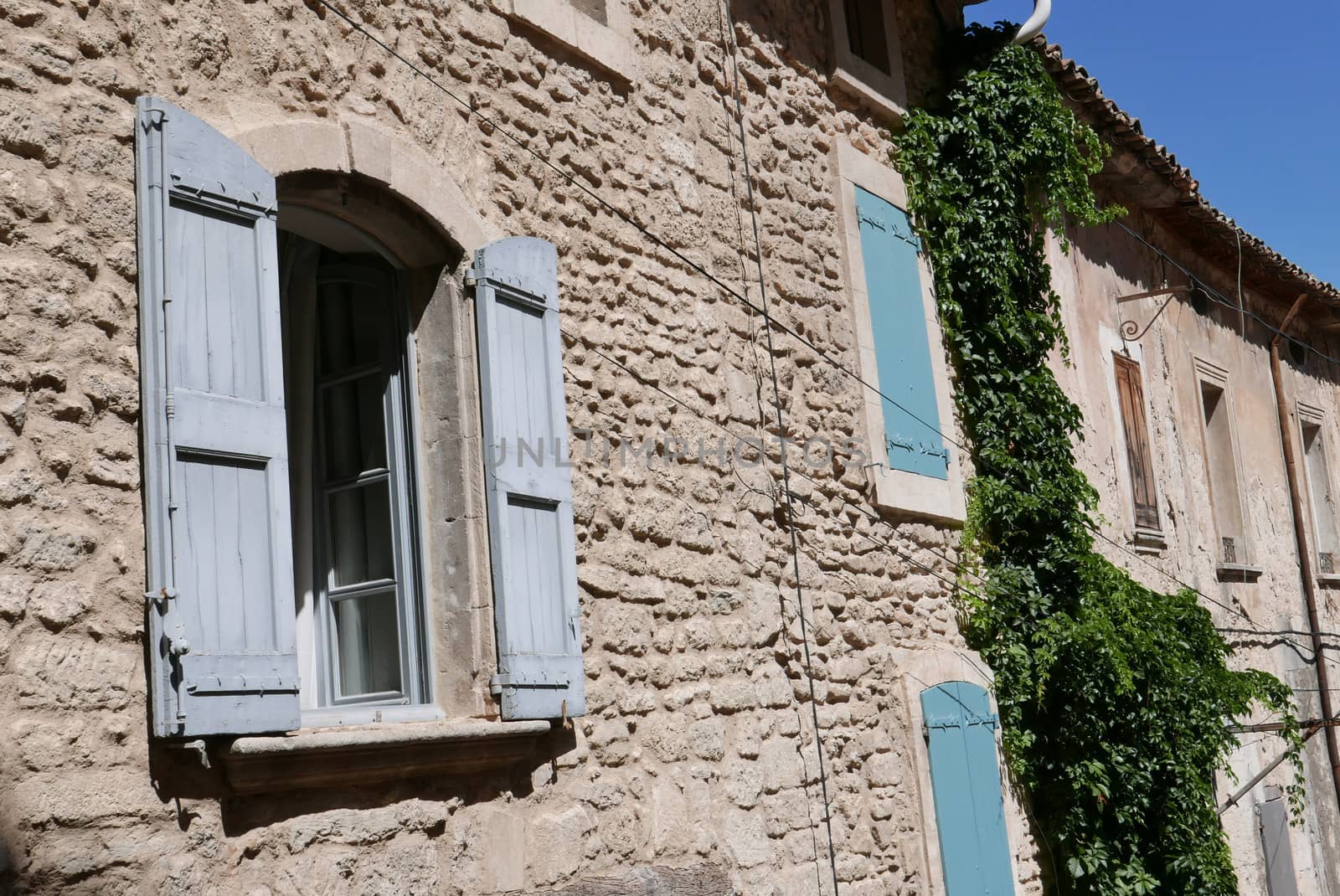 village of vaucluse, roussillon and bonnieux between vineyard and village, France