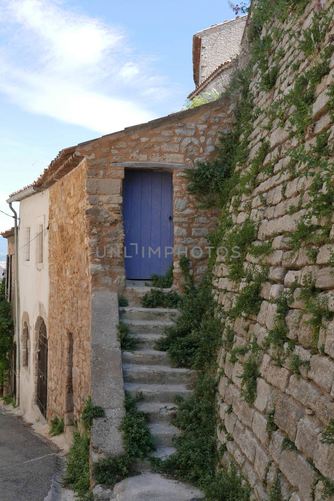 village of vaucluse, roussillon and bonnieux between vineyard and village, France