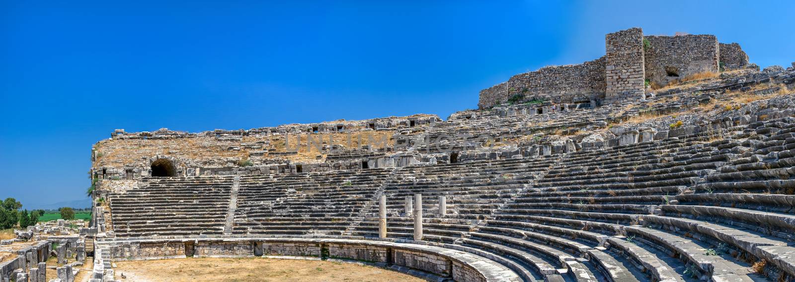 The interior of the Miletus Ancient Theatre in Turkey by Multipedia