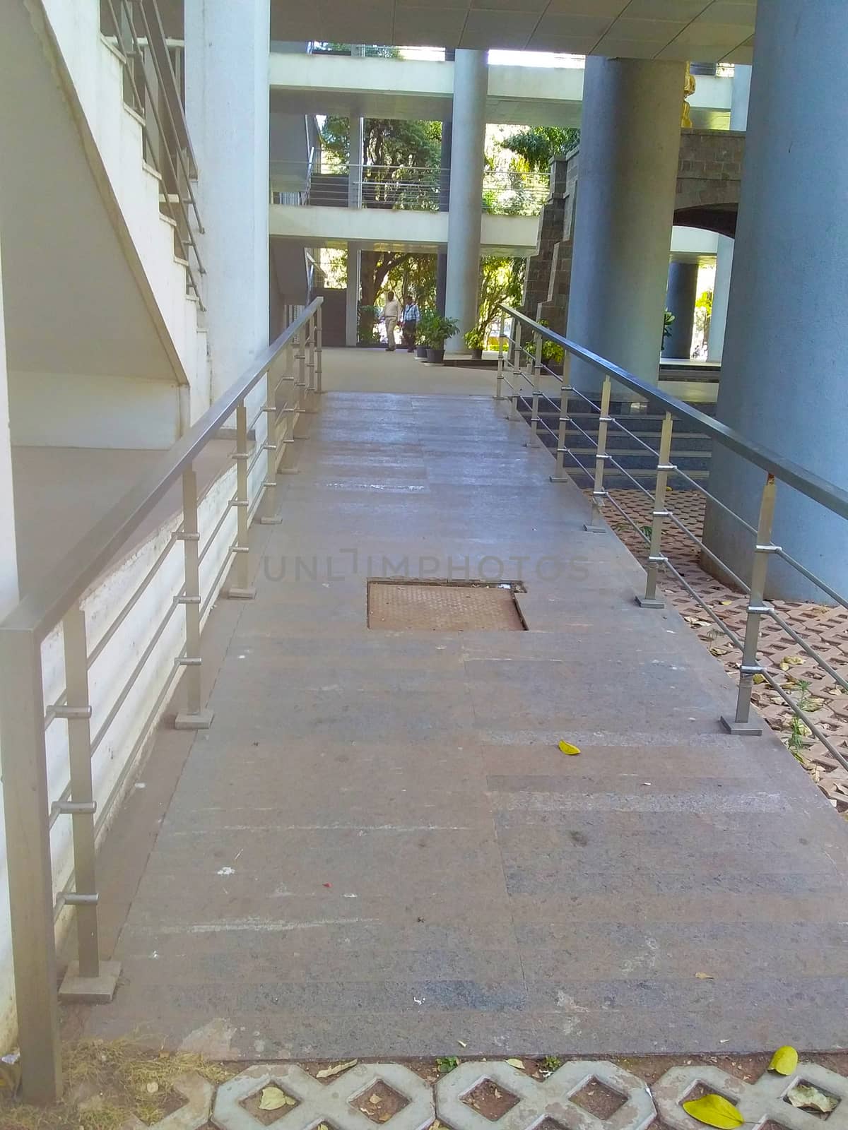 a wheelchair ramp for entrance