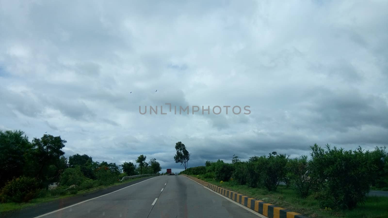 an indian highway during summer season by gswagh71
