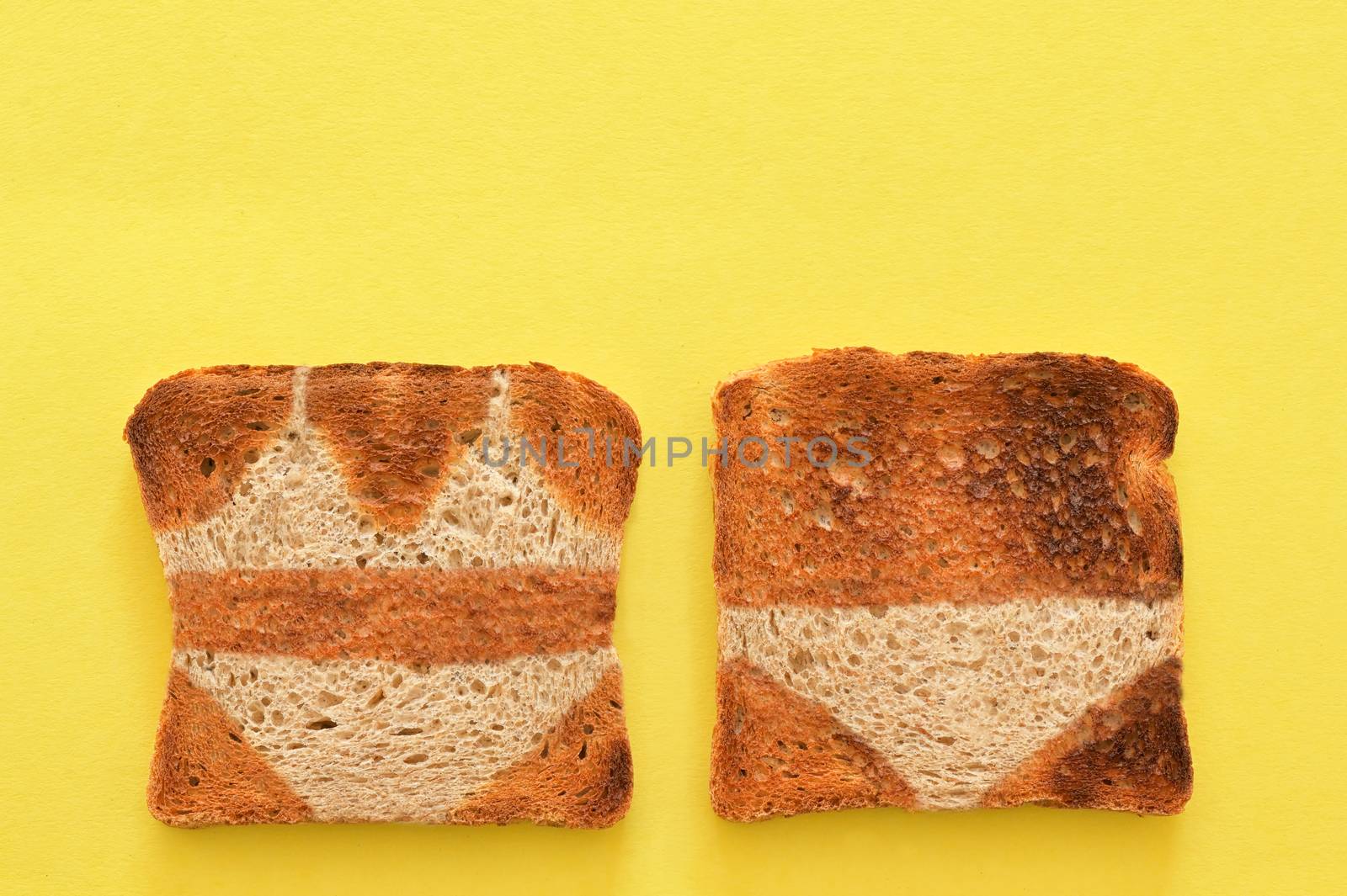 Abstract Crusty Bread Toast Slice And Summer Tan Lines