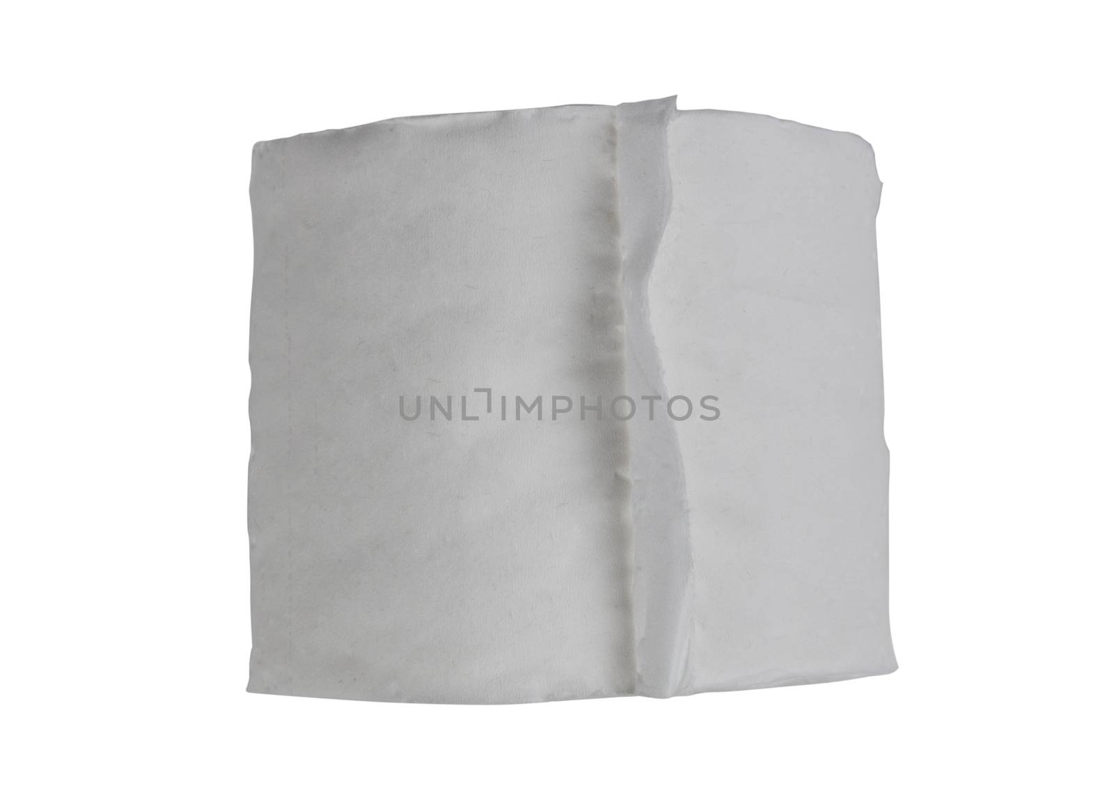 Full toilet paper roll isolated on white background by tab1962