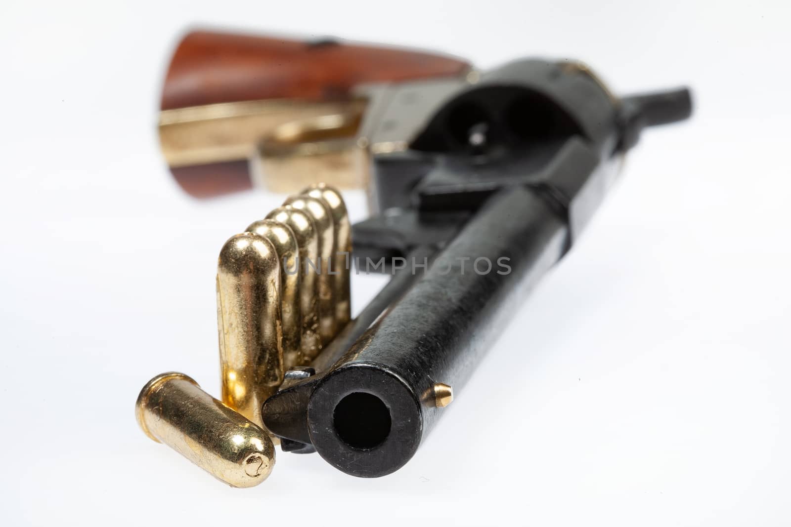 Cowboy equipment on an isolated studio background