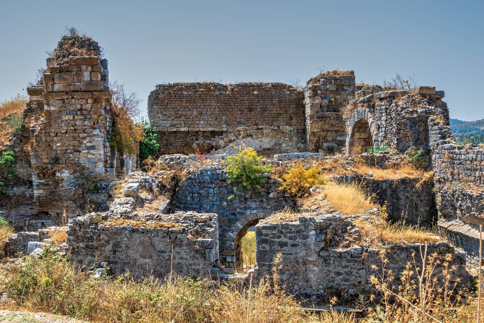 Ancient Greek city Miletus on the western coast of Anatolia, Turkey, on a sunny summer day