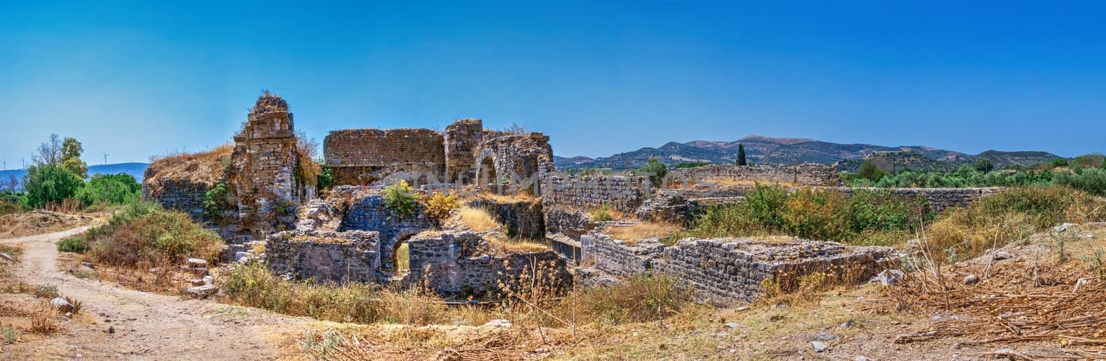 Ancient Greek city Miletus on the western coast of Anatolia, Turkey, on a sunny summer day