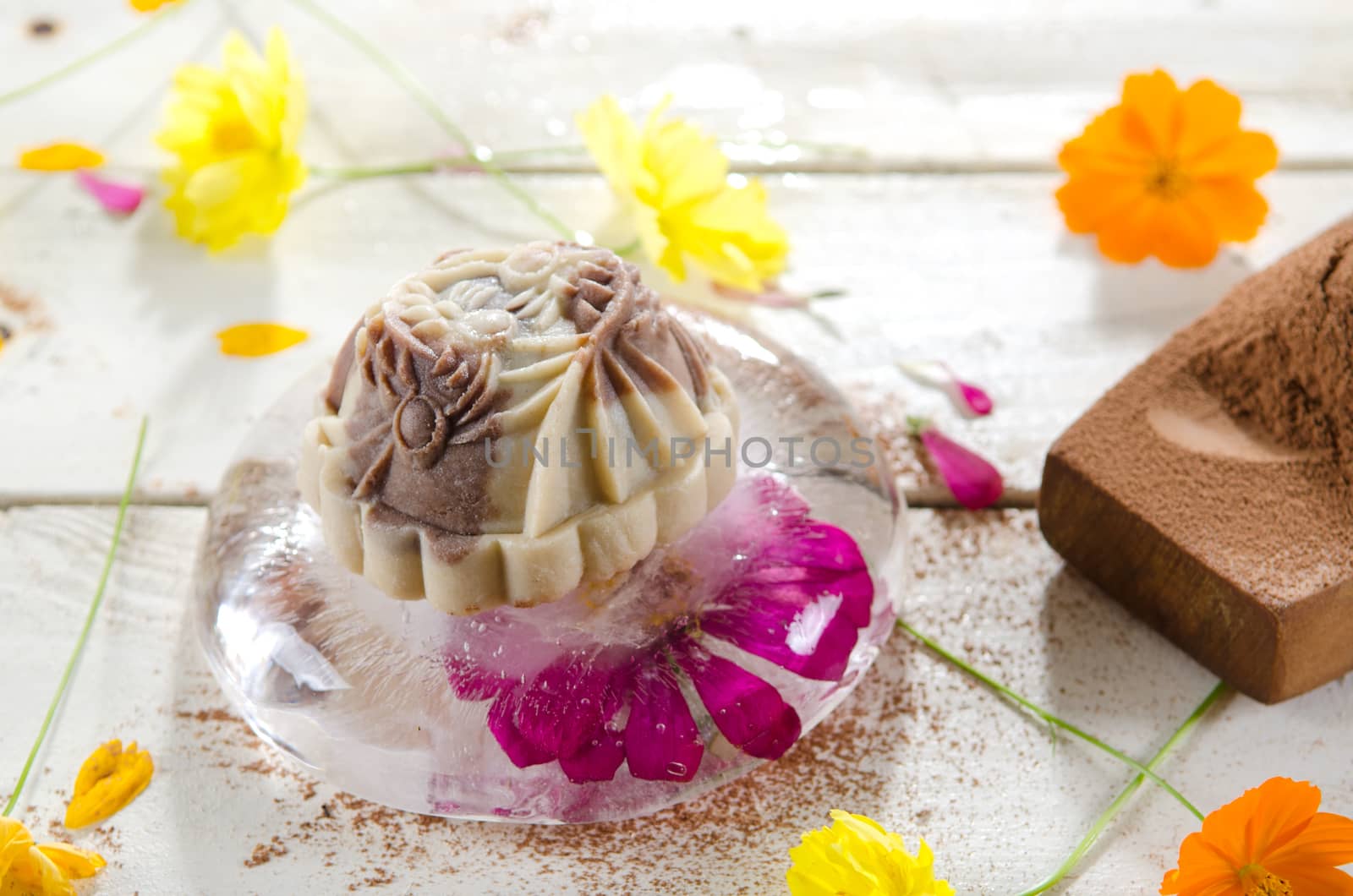  Ice Mooncake ,Chinese mid autumn festival food.