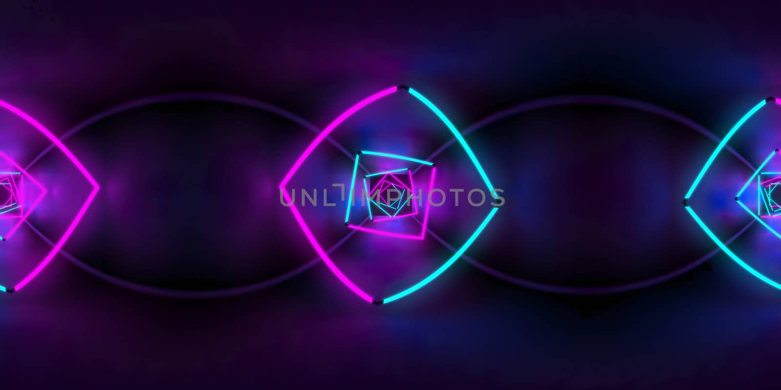 3d illustration, 3d rendering, vr 360 panorama abstract images of the geometry background