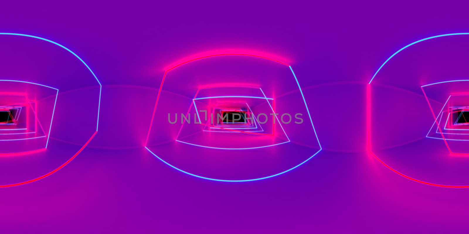 3d illustration, 3d rendering, vr 360 panorama abstract images of the geometry background