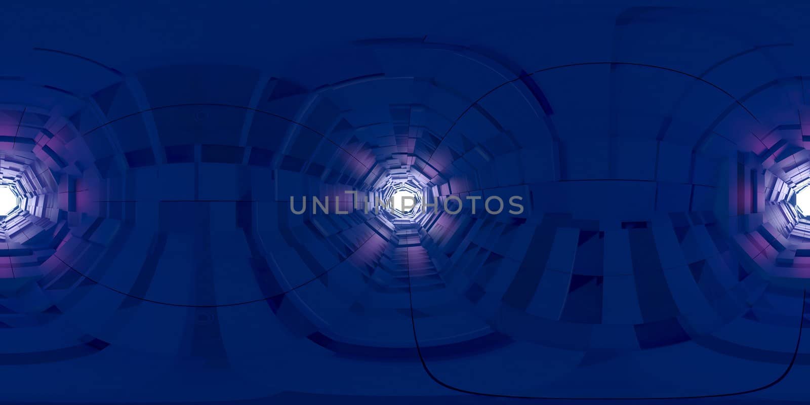 3d illustration, 3d rendering, vr 360 panorama abstract images of the geometry background