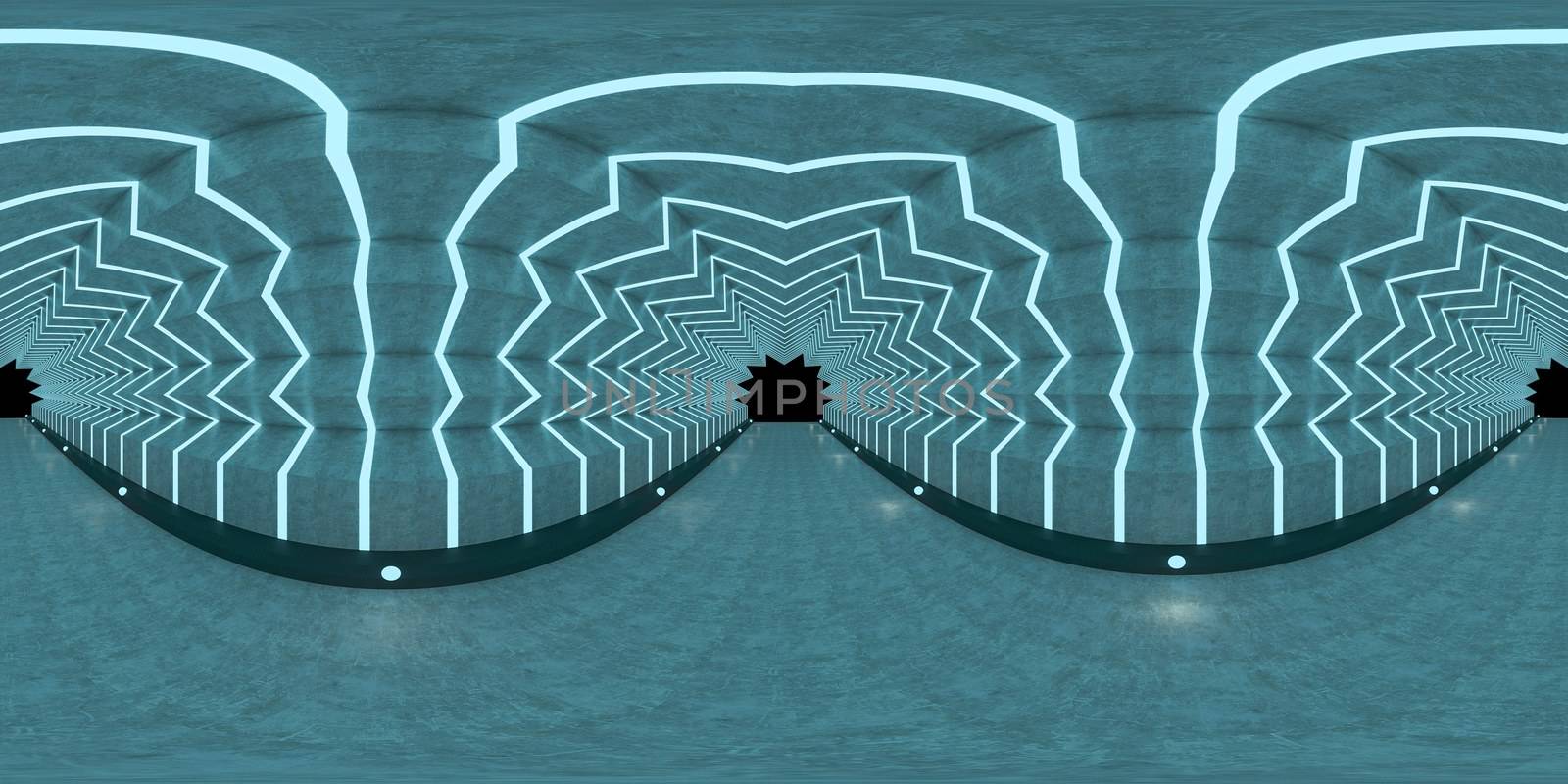 3d illustration, 3d rendering, vr 360 panorama abstract images of the geometry background