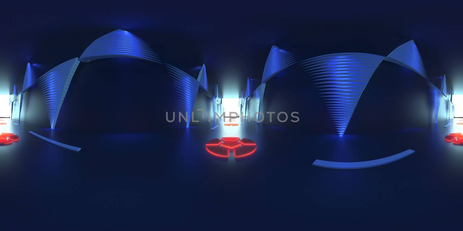 3d illustration, 3d rendering, vr 360 panorama abstract images of the geometry background