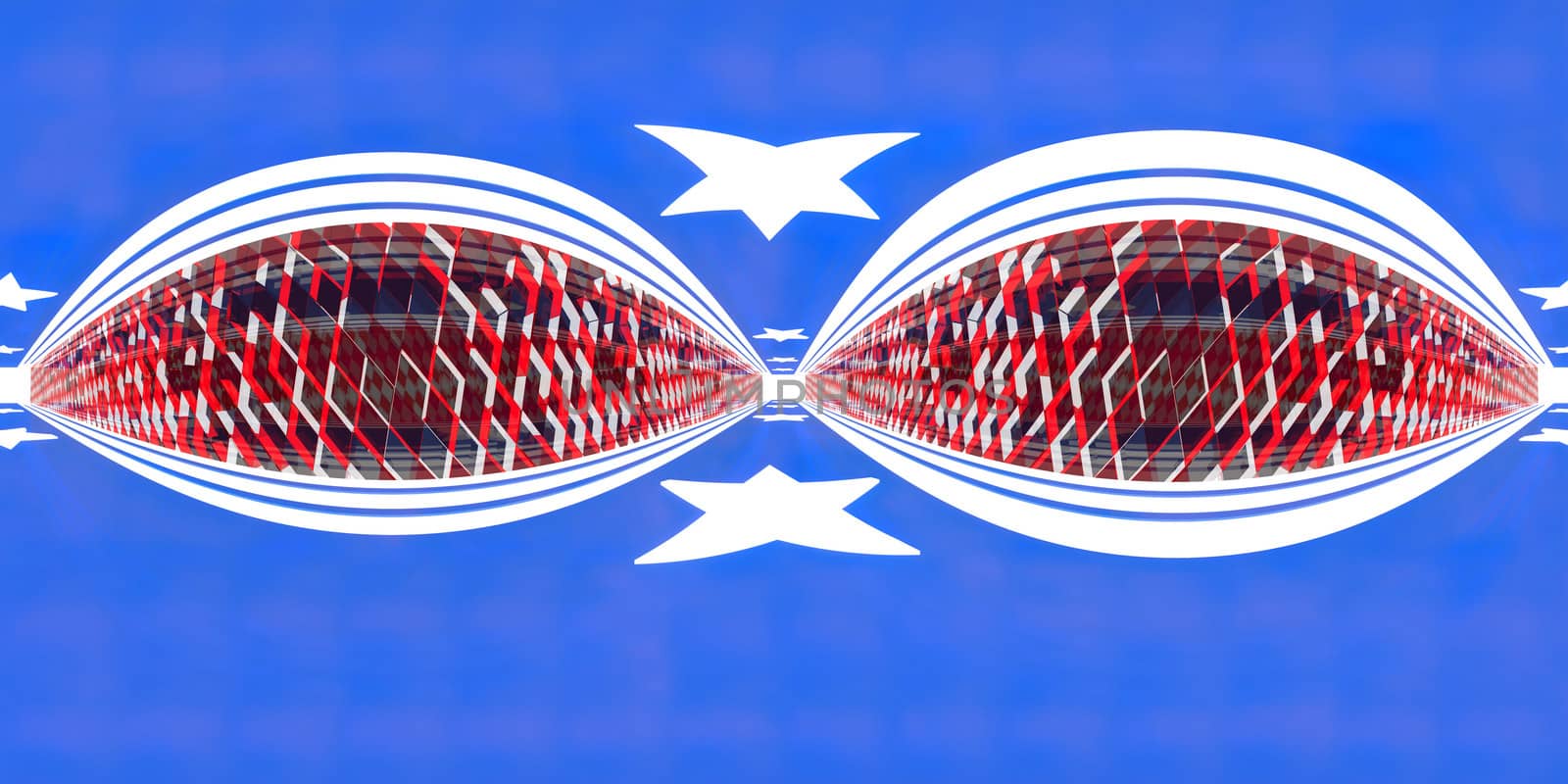 3d illustration, 3d rendering, vr 360 panorama abstract images of the geometry background