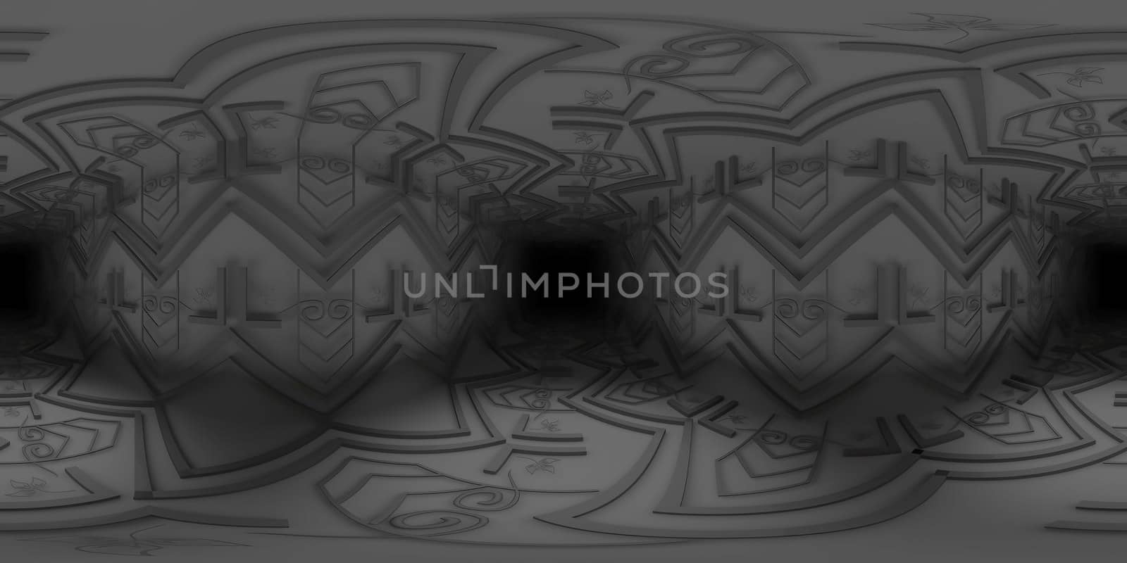 3d illustration, 3d rendering, vr 360 panorama abstract images of the geometry background