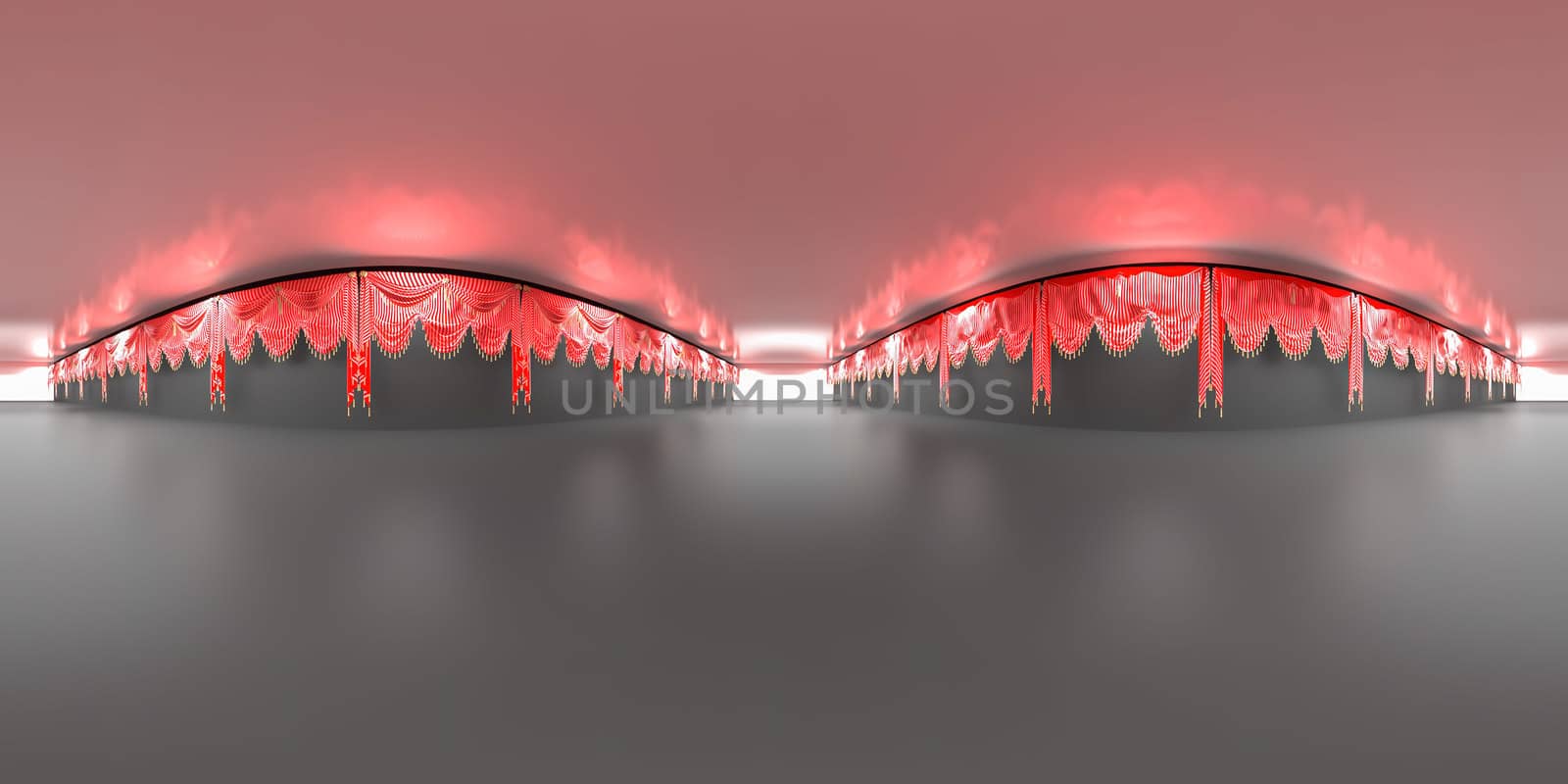 3d illustration, 3d rendering, vr 360 panorama abstract images of the geometry background