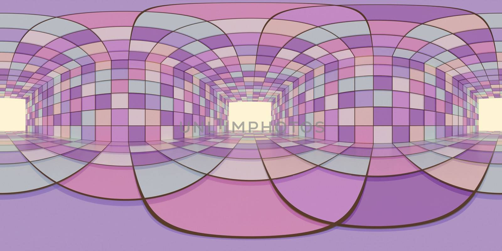3d illustration, 3d rendering, vr 360 panorama abstract images of the geometry background
