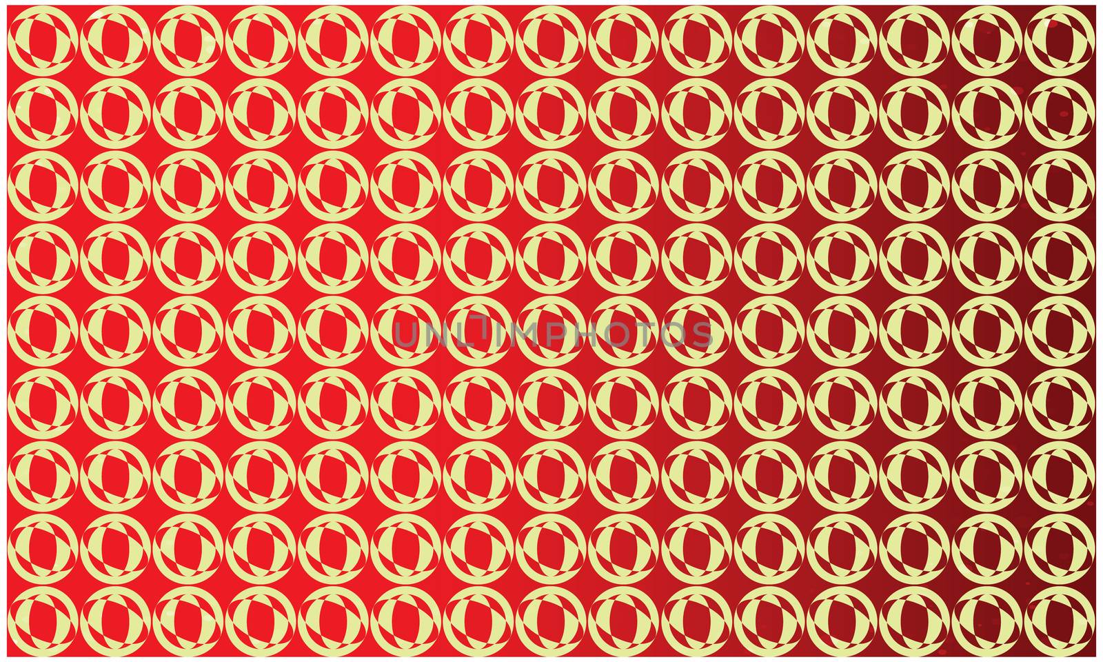 circles and ovals on abstract red background