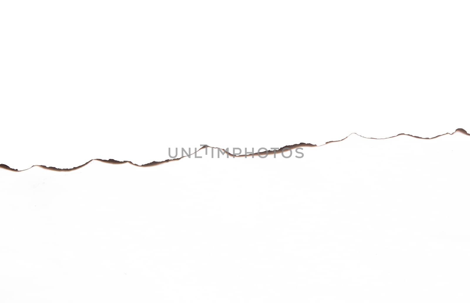 Paper burned old grunge on white background with clipping path

