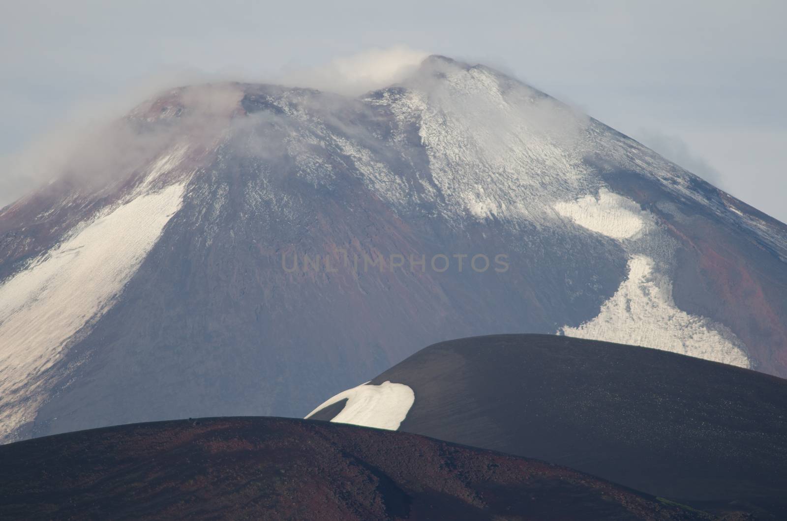 Summit of the Llaima volcano in the Conguillio National Park. by VictorSuarez