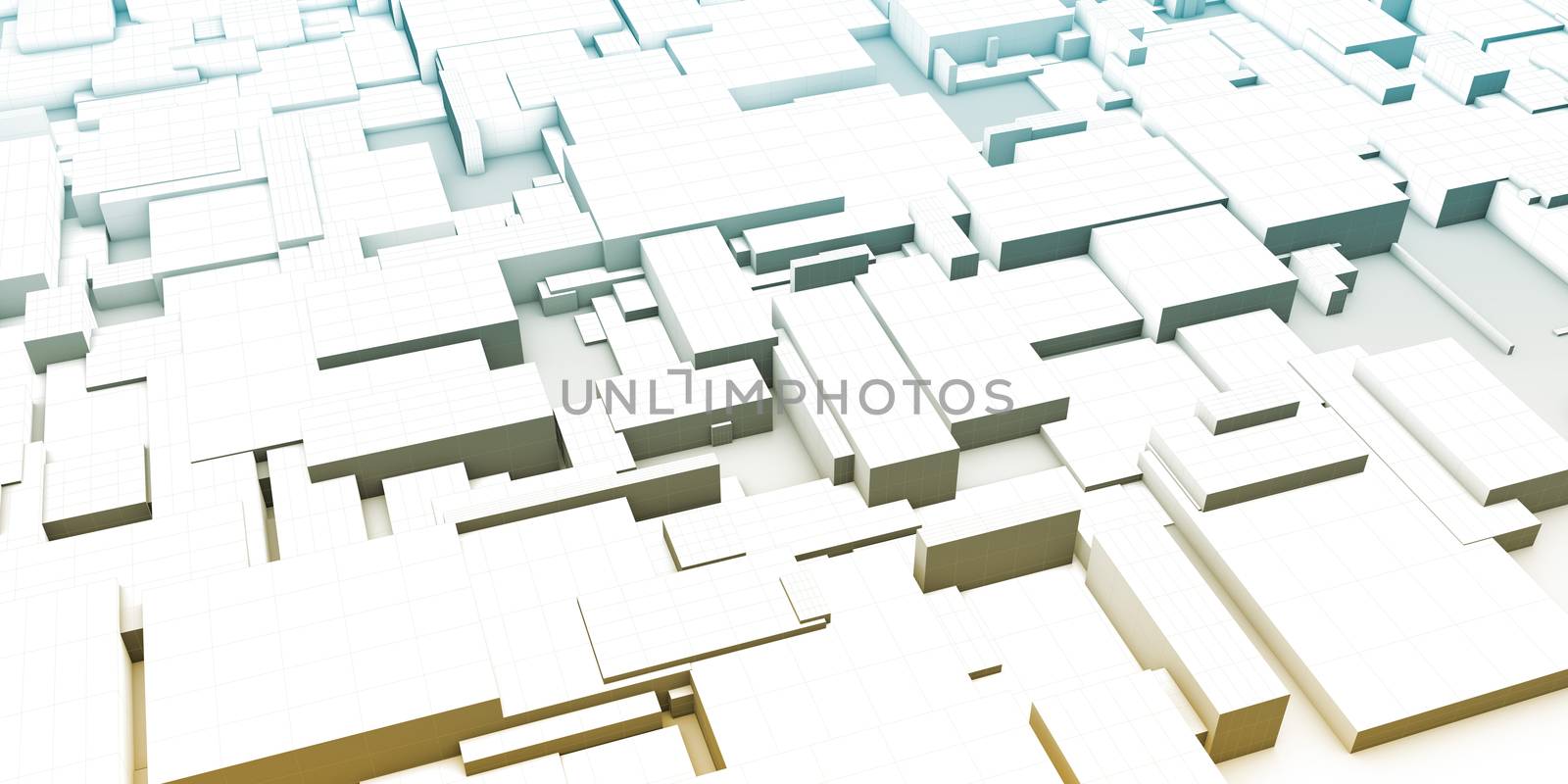 Cube Futuristic Background with Merging Shapes Artwork