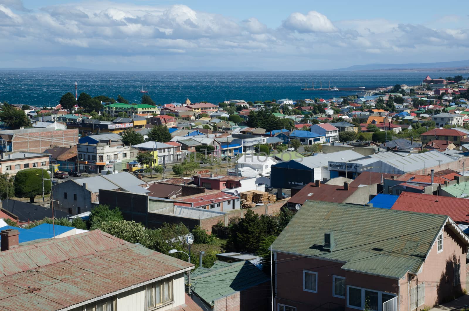 City of Punta Arenas in the Magallanes and Chilean Antarctica Region. Chile.