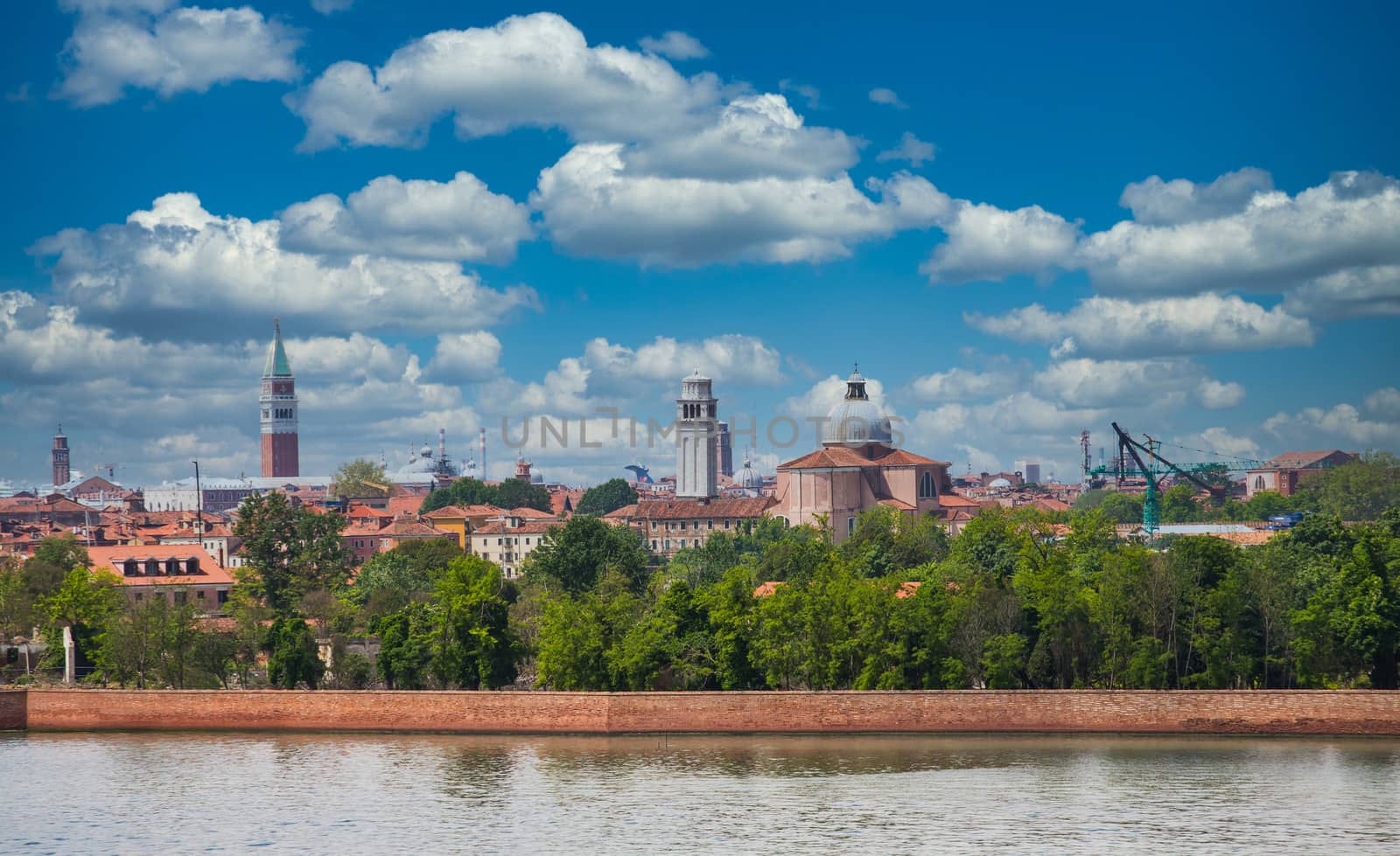 Domes and Towers Past Canal by dbvirago