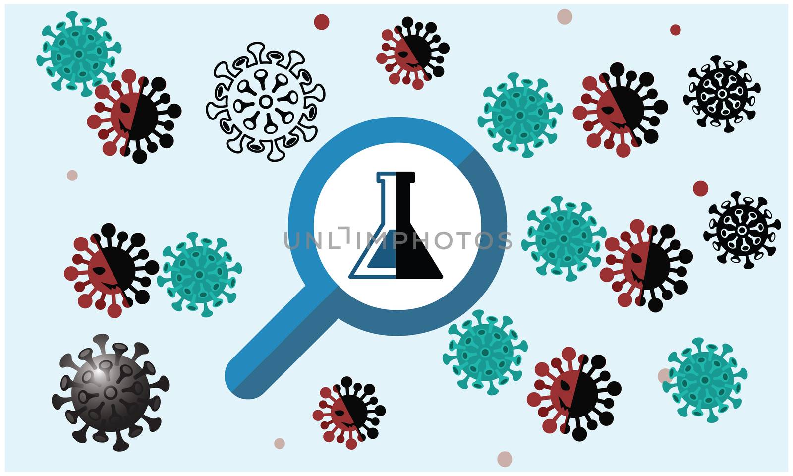 virus test tube in laboratory by aanavcreationsplus