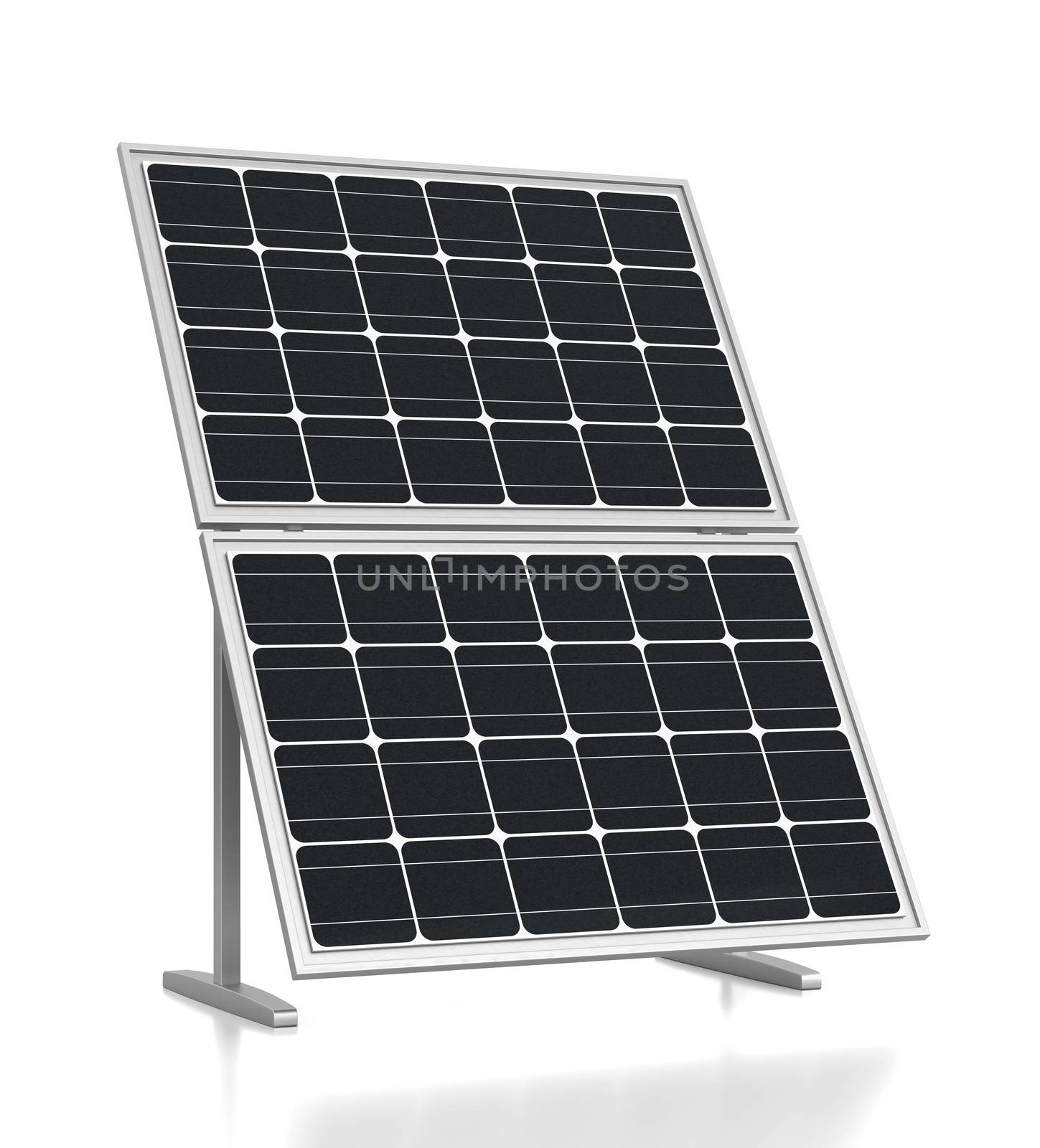 Solar Panel Isolated on White by make