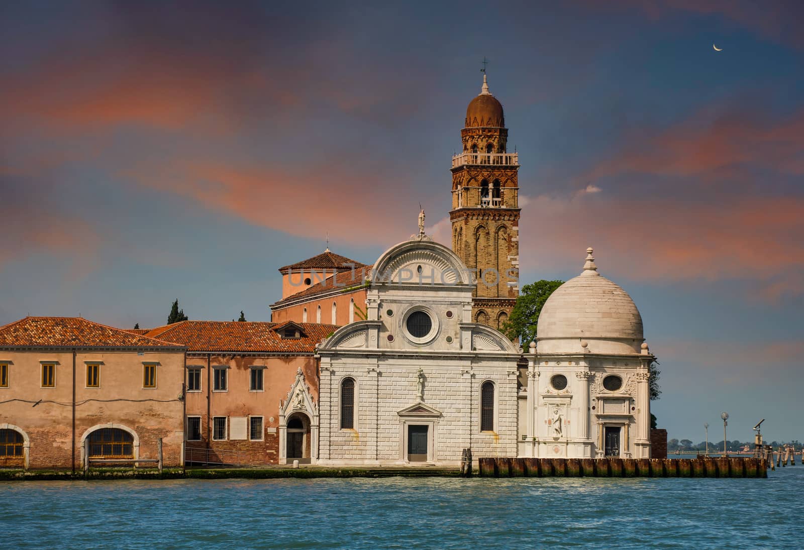 Cemetery of San Michele in canal in Venice