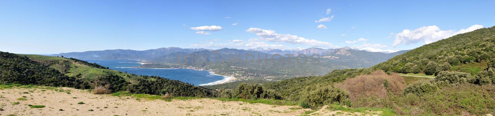 beautiful landscape of southern Corsica, Ajaccio by shovag