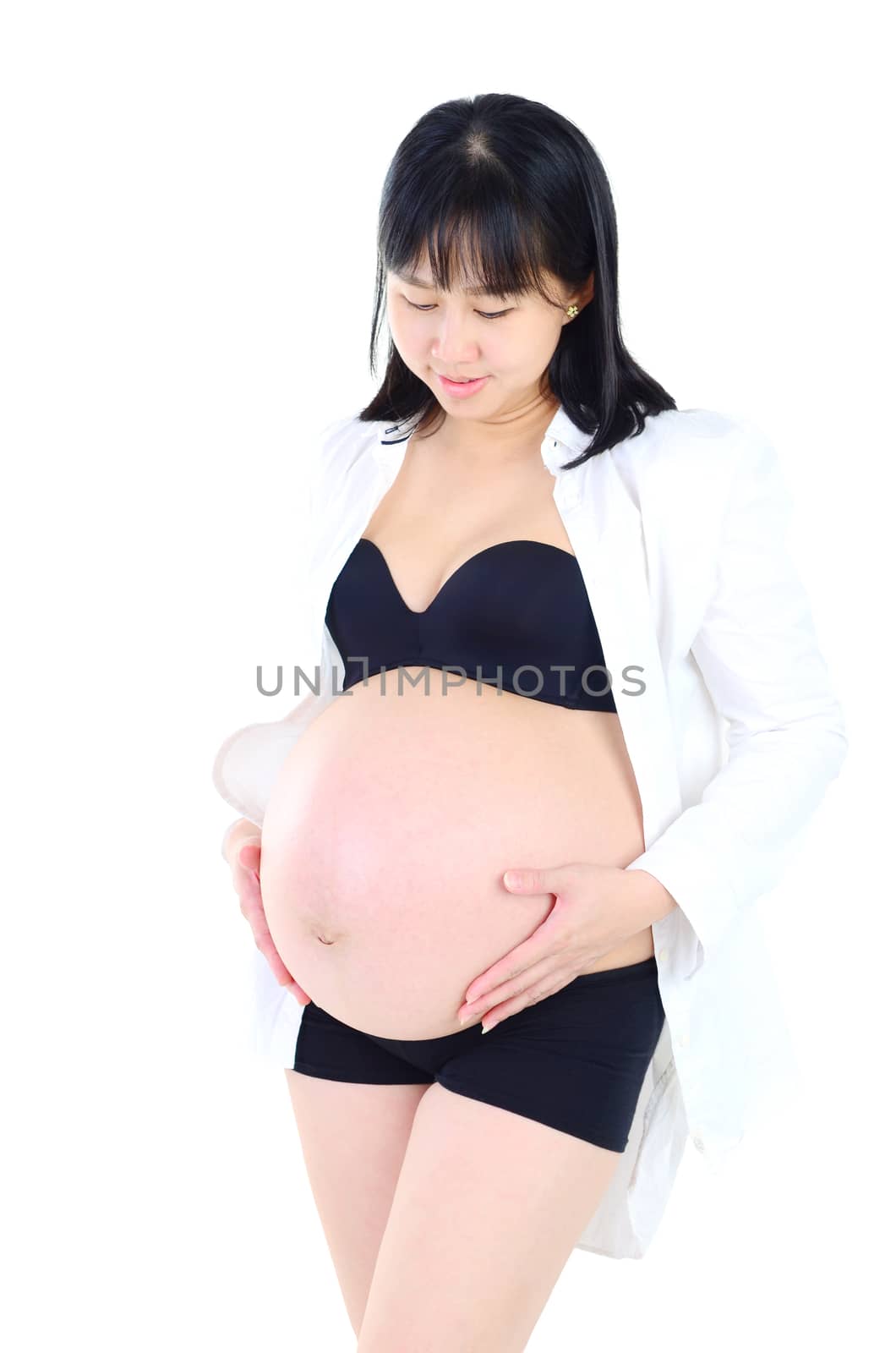 asian pregnant woman by yongtick