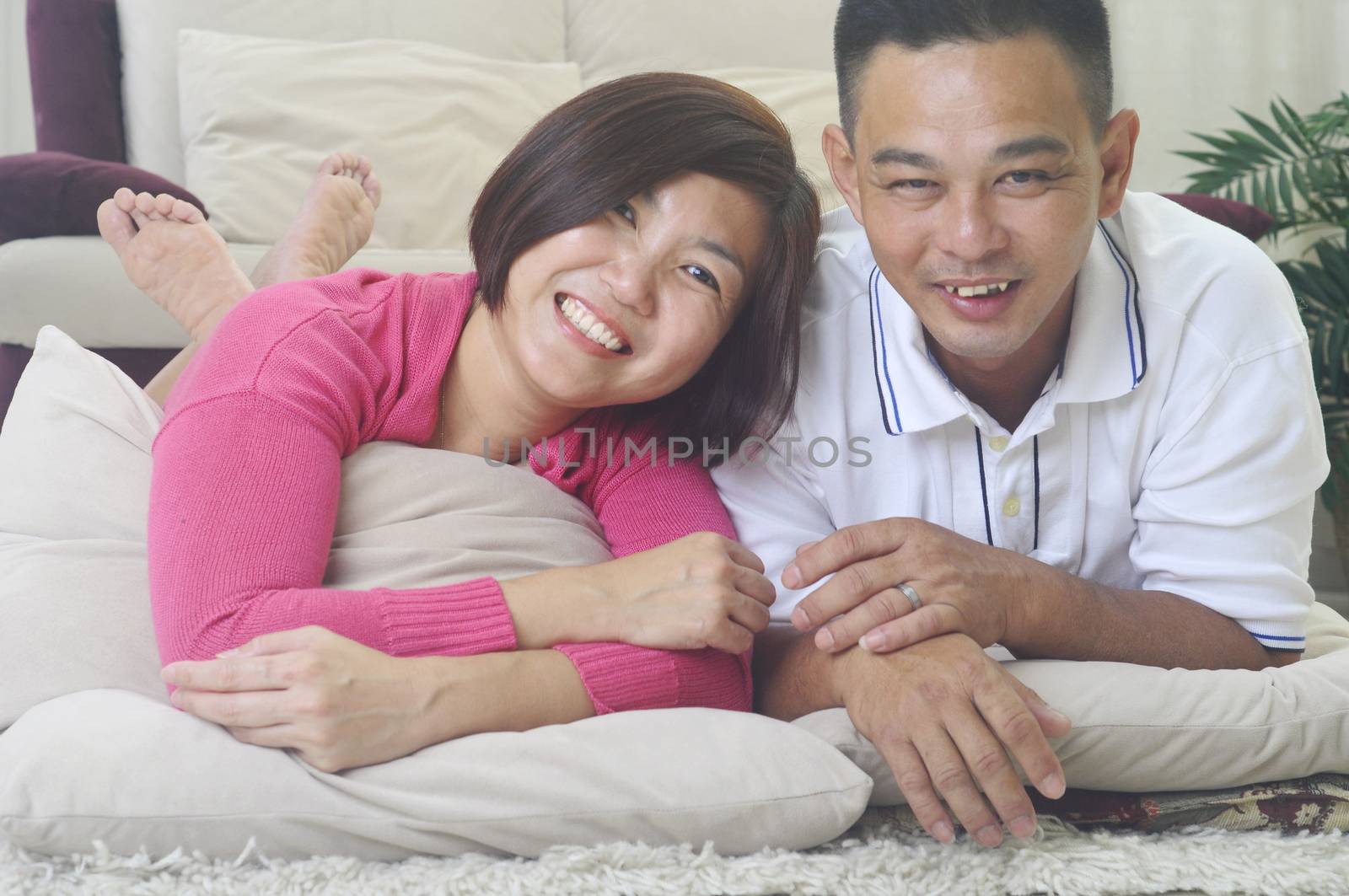 Asian Middle age couple  by yongtick
